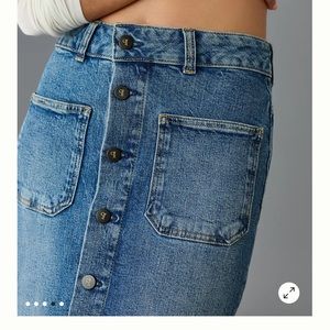 Pilcro Denim Buttondown Pencil Skirt